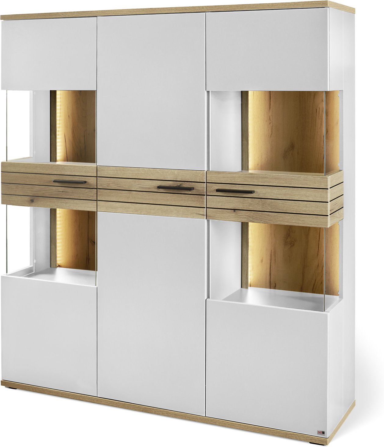 Set one by Musterring Highboard SET ONE QUINCY, Holznachbildung