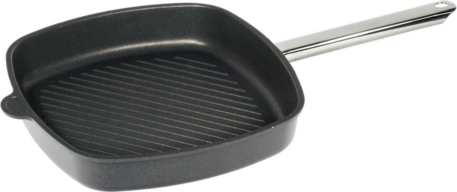 AMT Eckpfanne mit Grillboden Ø28cm, Aluguss