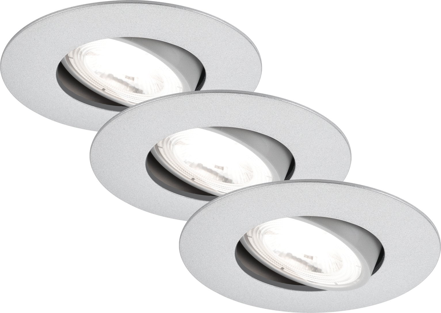 Briloner LED-Einbauleuchte 3er-Set KULANA A, Kunststoff