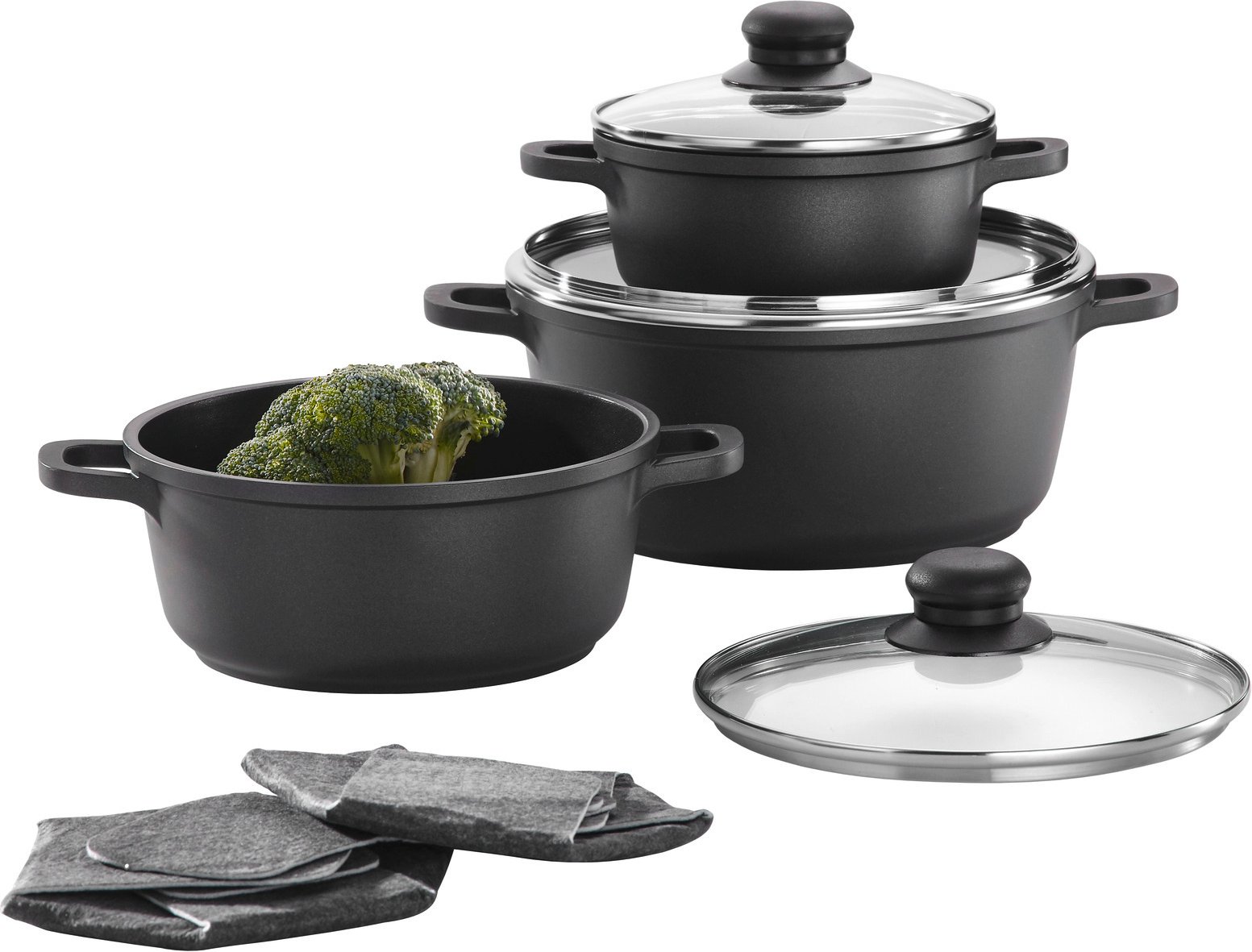 Homeware Topf Set 3tlg. Turin, Aluminium