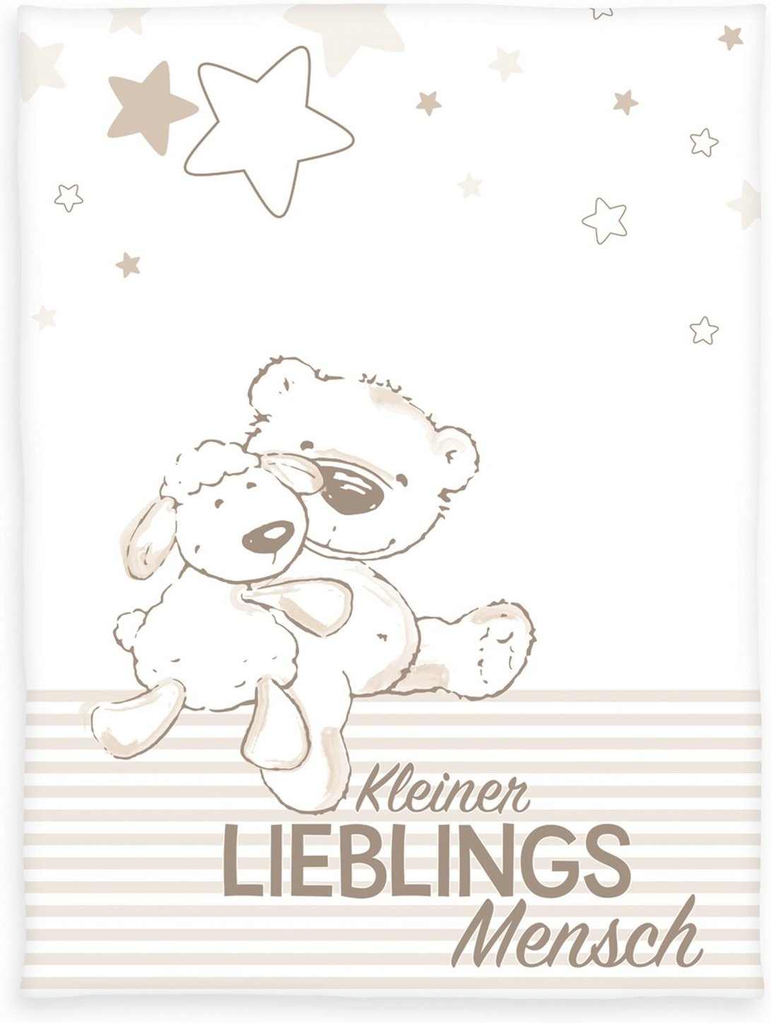 Herding Microfaserflausch-Decke LIEBLINGSMENSCH, Polyester