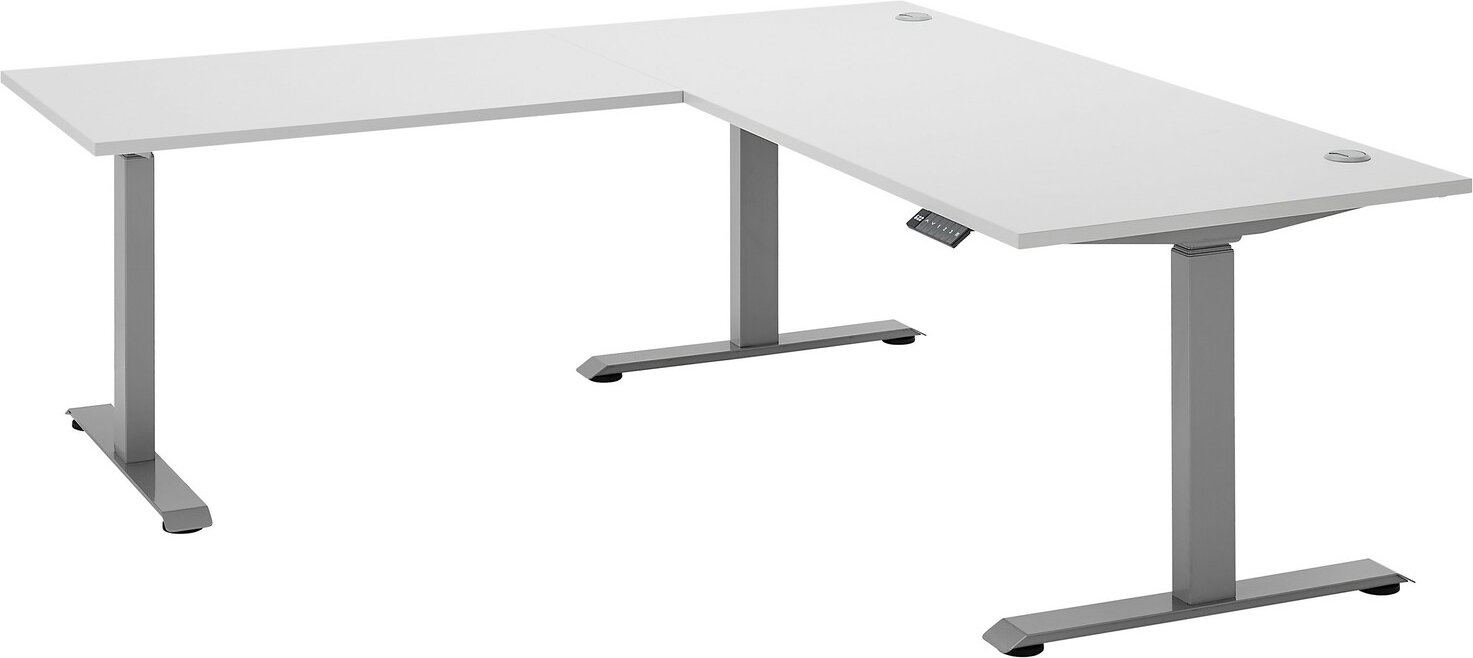 E-Serie E-Eckschreibtisch E-CORNER, Holznachbildung