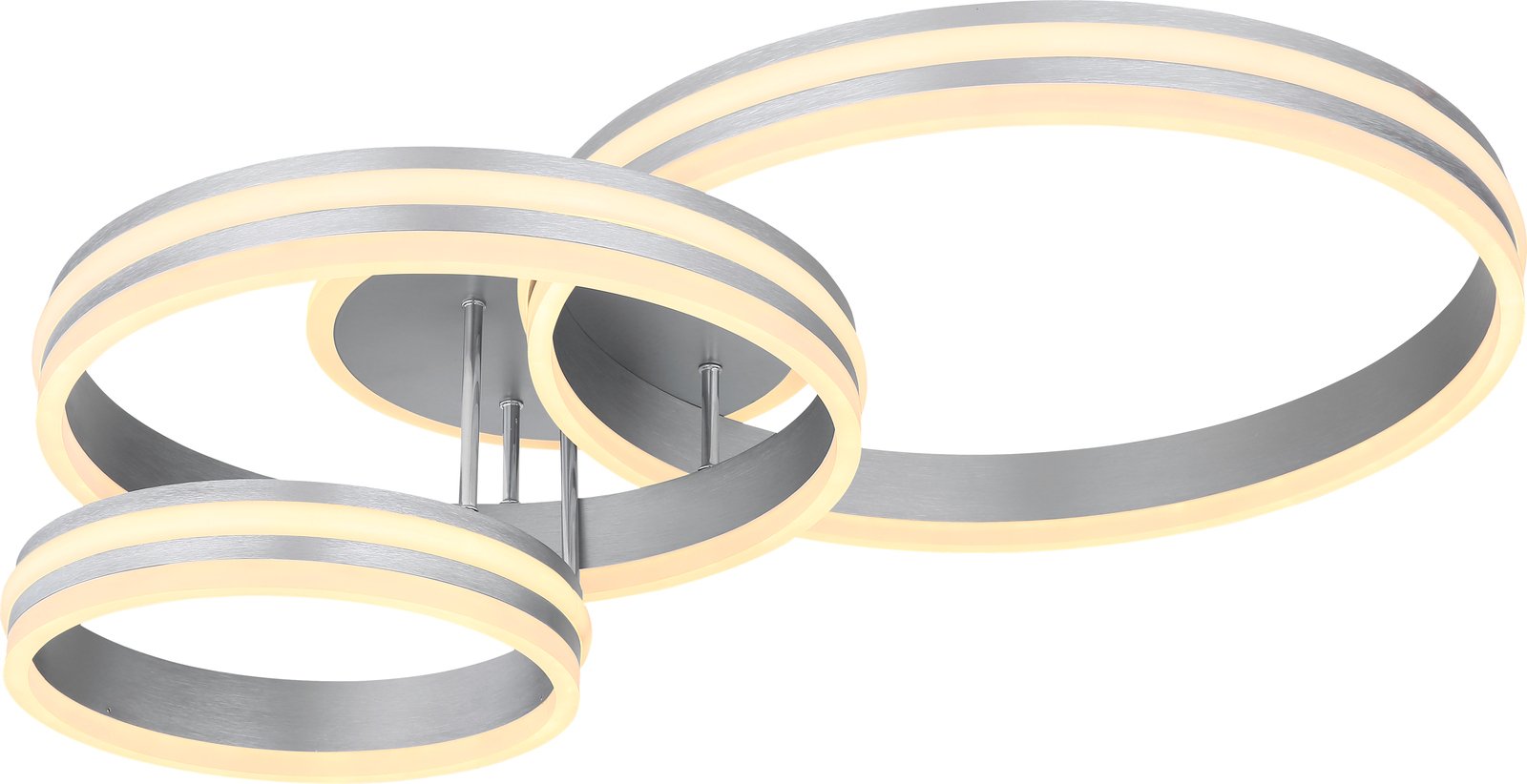 Novel LED-Deckenleuchte, grau, Aluminium