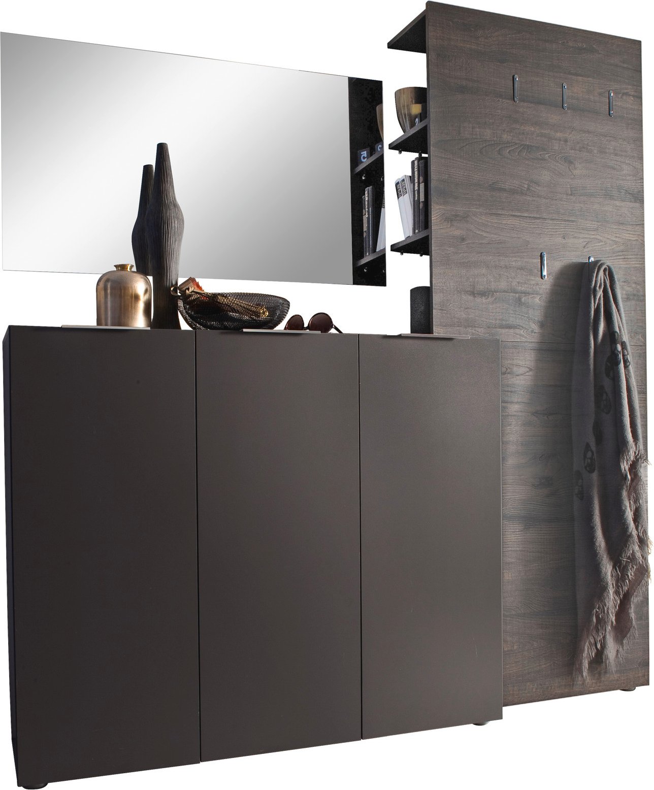 Thumbnail - Carryhome Garderobenkombination 3er VICENZA, Holznachbildung