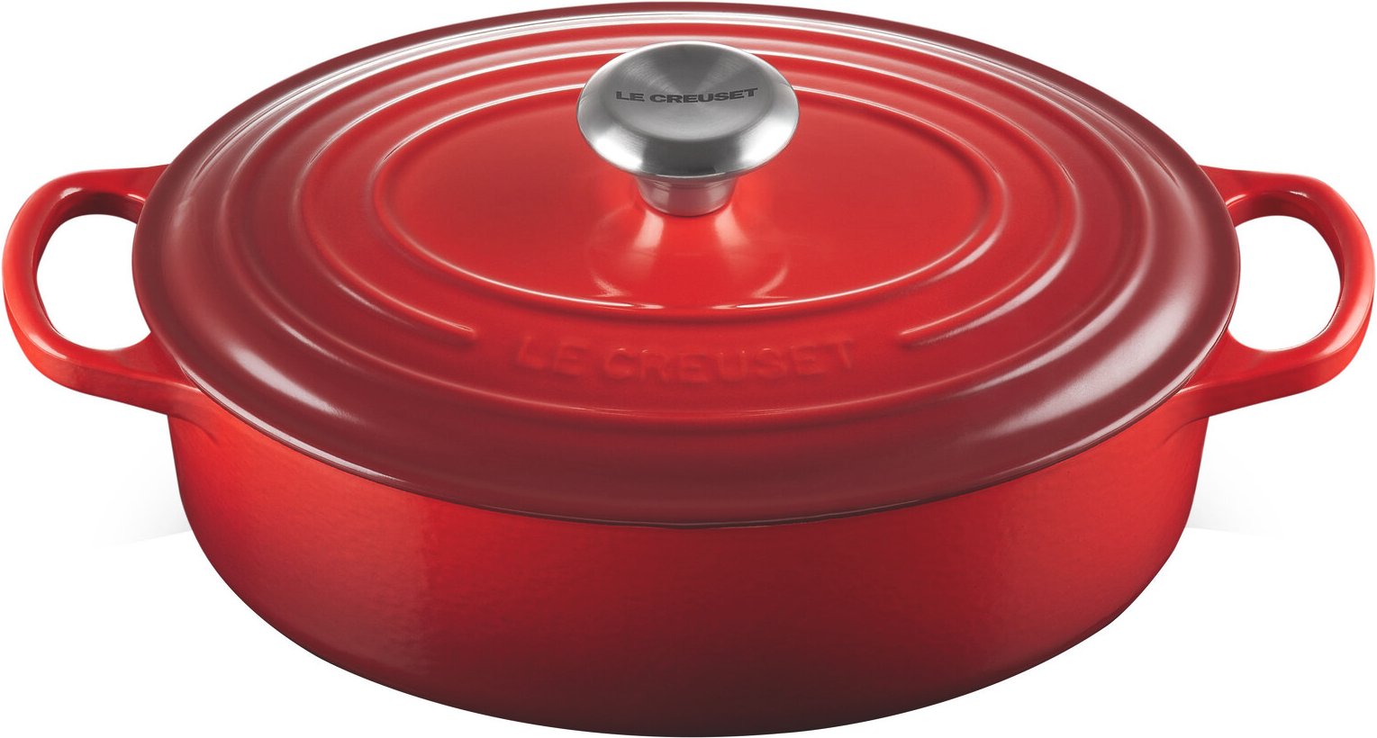LE CREUSET Gourmet Bräter 27cm Kirschrot SIGNATURE, Gusseisen
