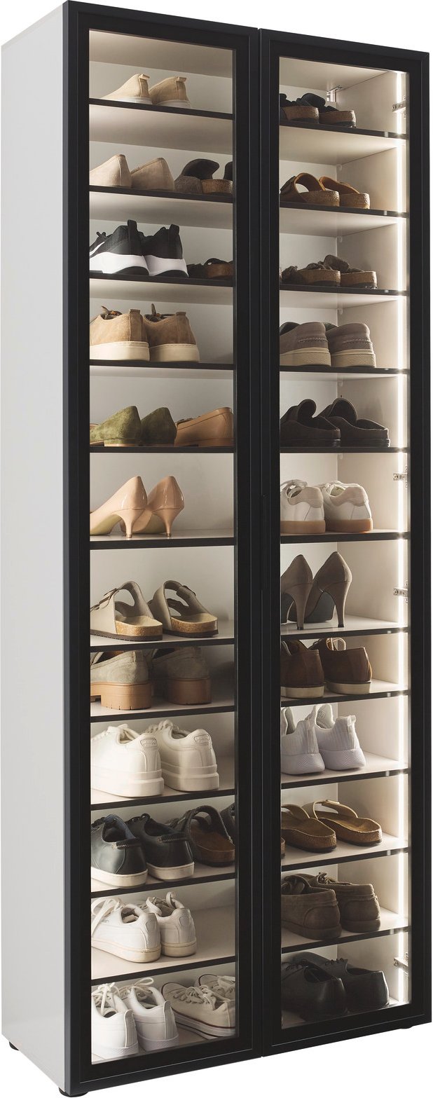Voleo XL-Schuhschrank-Vitrine, Holznachbildung