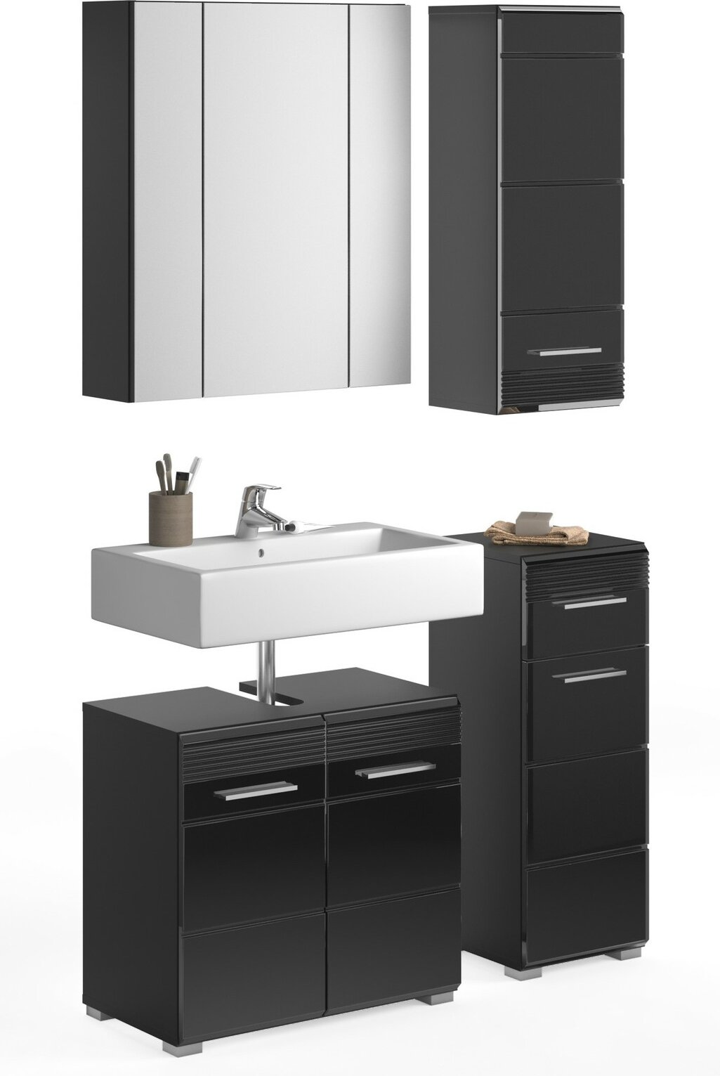 MID.YOU Badkombination LINUS, Holznachbildung