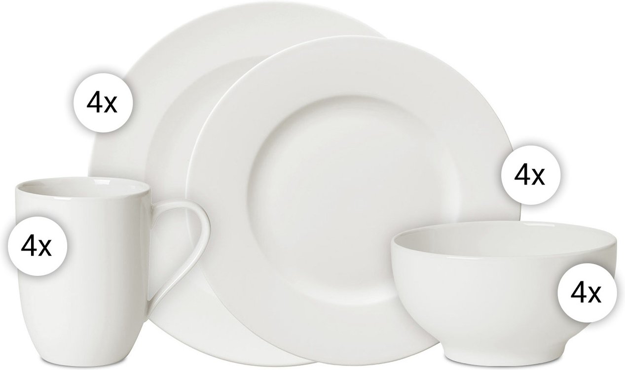 Villeroy & Boch Starter-Set 16-tlg. FOR ME, Porzellan