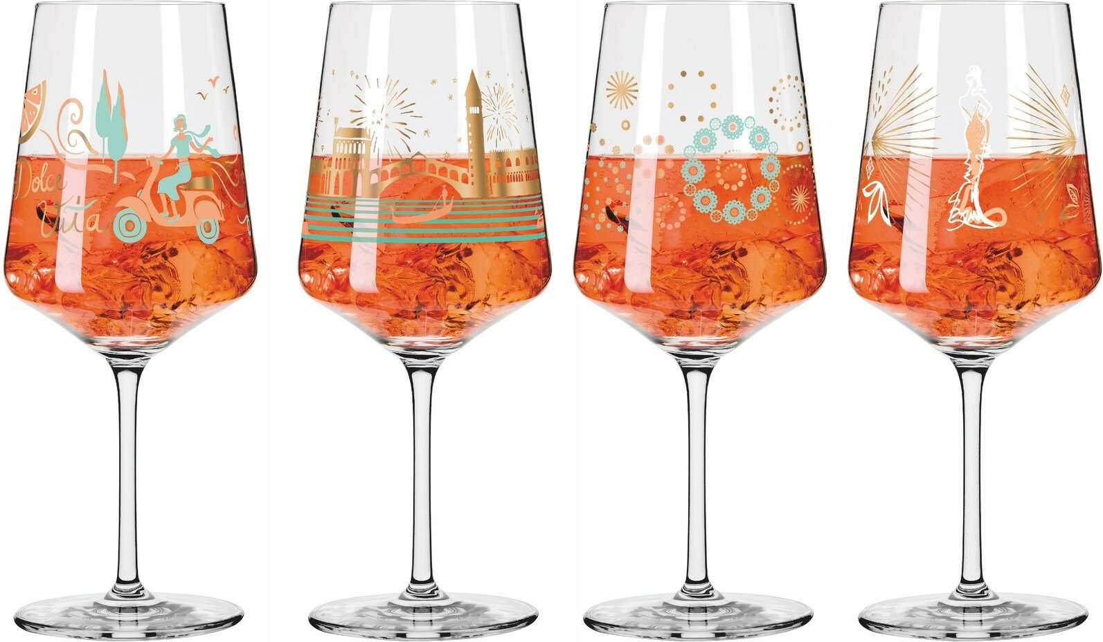 Ritzenhoff Aperizzo 4er-Set SOMMERRAUSCH, Kristallglas