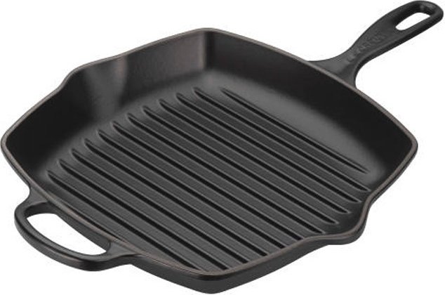 LE CREUSET Grillpfanne 26cm Schwarz SIGNATURE, Gusseisen