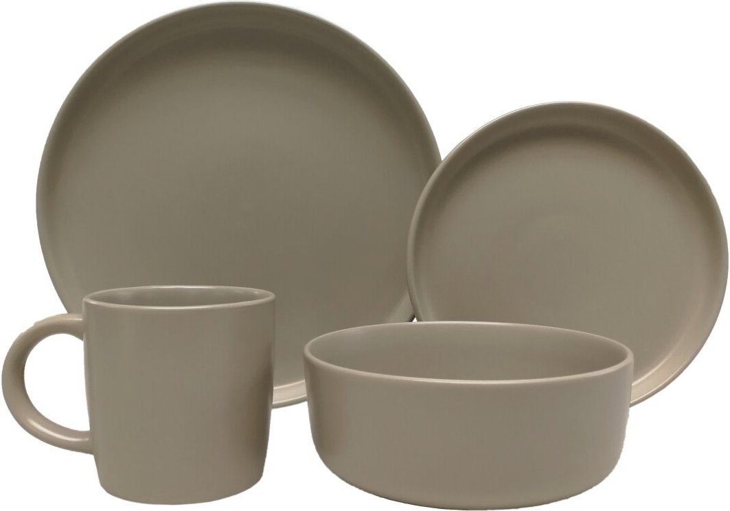 Novel Kombiservice 16-tlg. Salerno taupe, Keramik