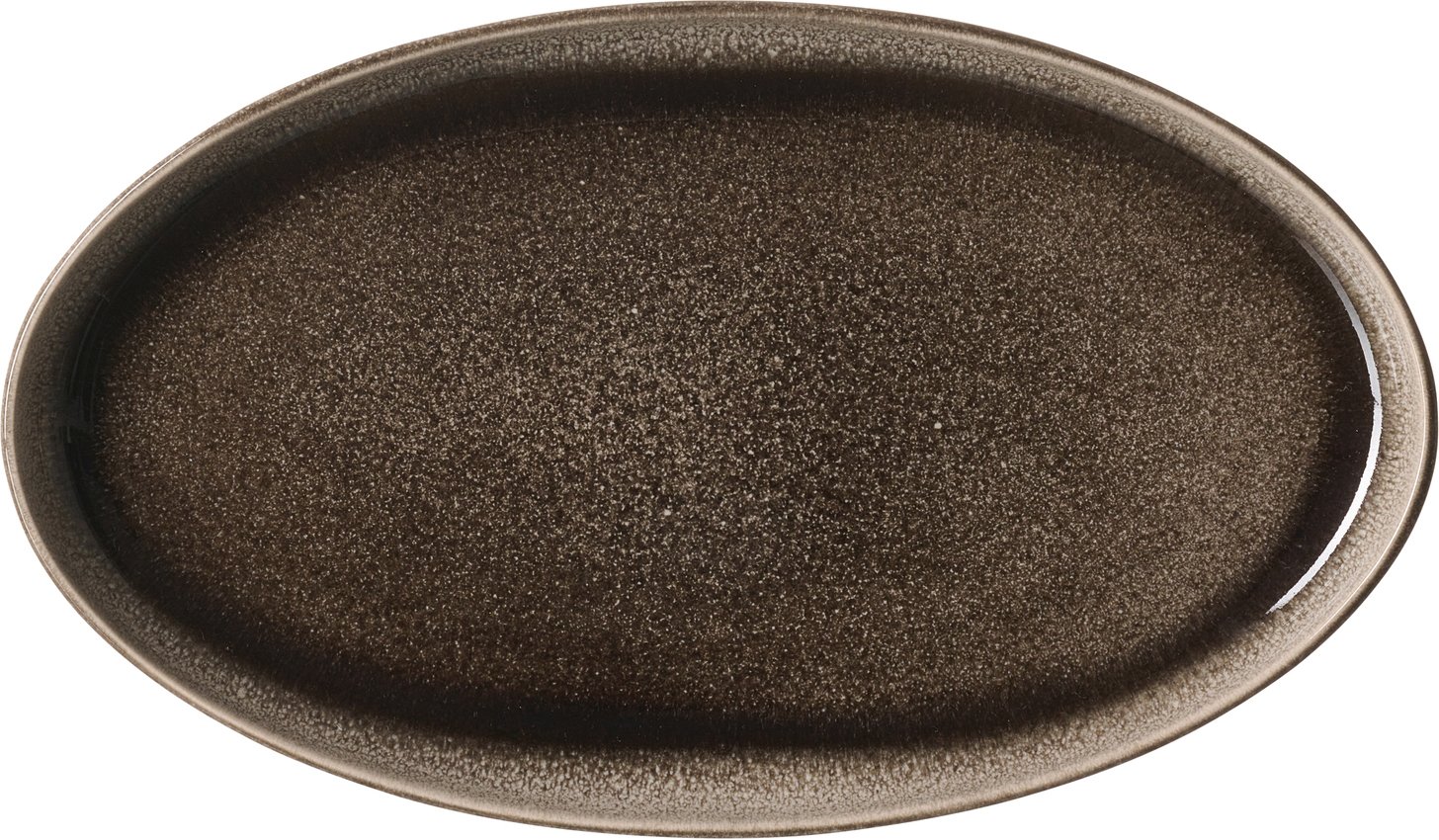Ritzenhoff & Breker Platte Oval EDA UMBRA, braun, Steingut