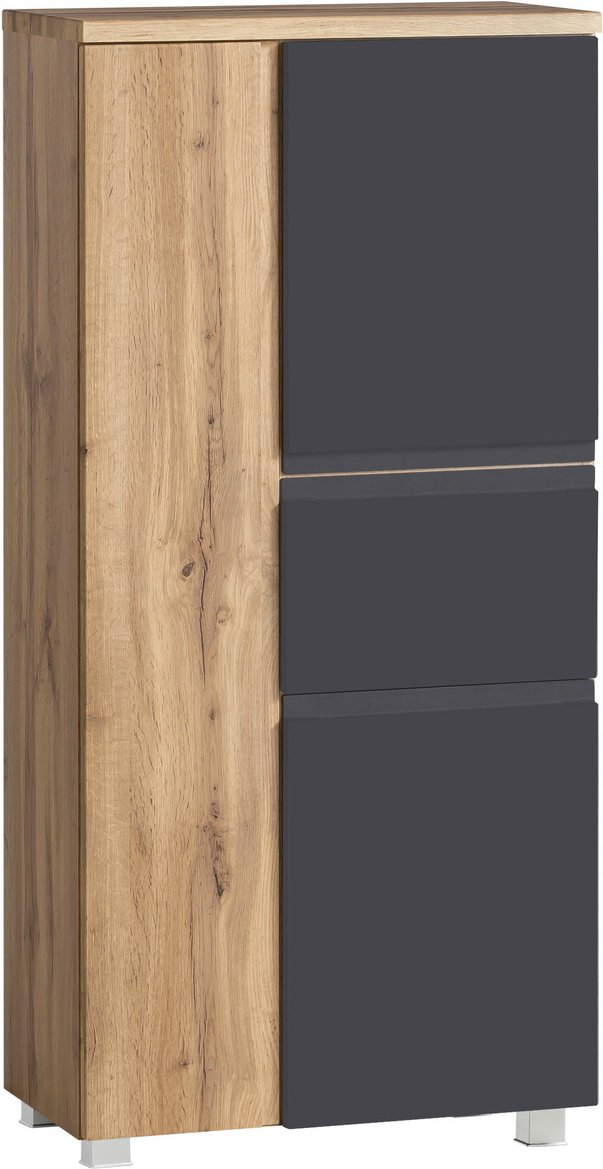 XORA Midischrank VARESE, grau, Holznachbildung