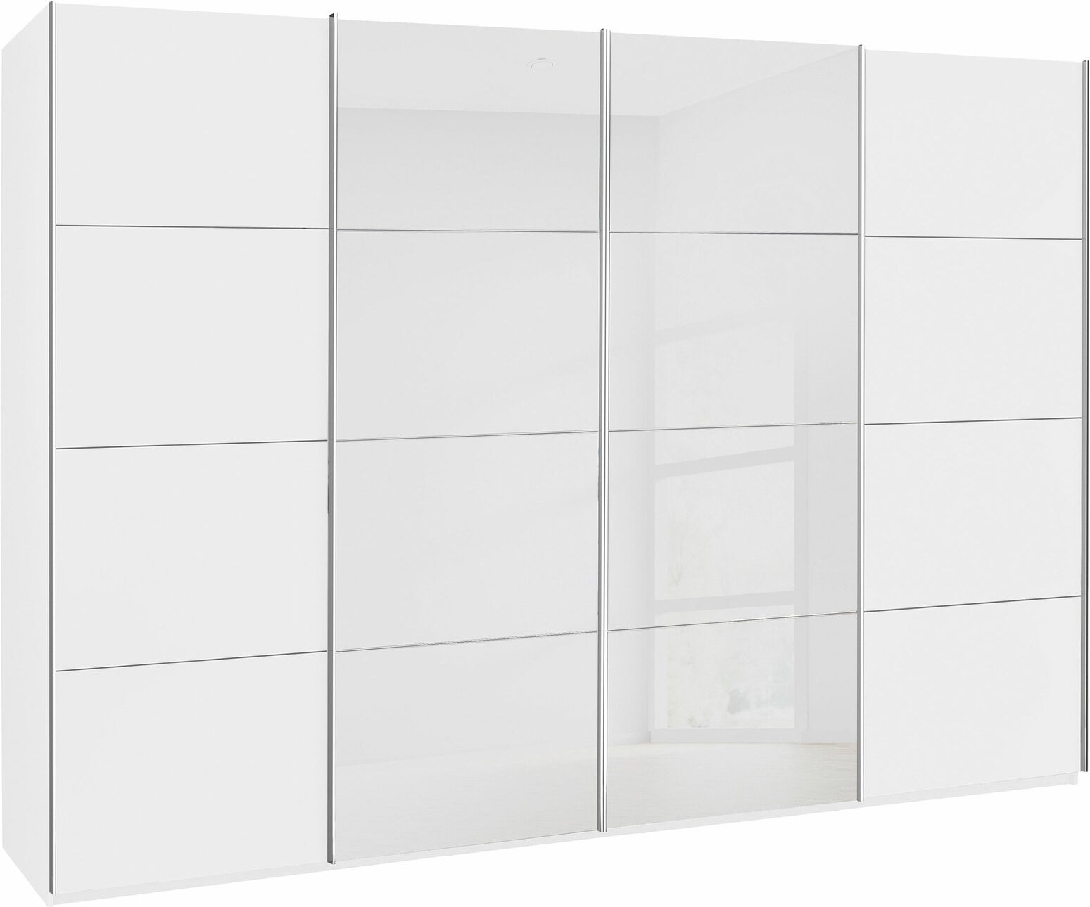 Novel Synchron-Schwebetürenschrank SALIGO, Holznachbildung