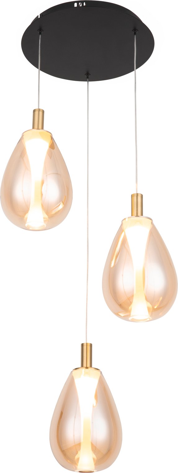 Novel LED-Hängeleuchte, champagner, Aluminium