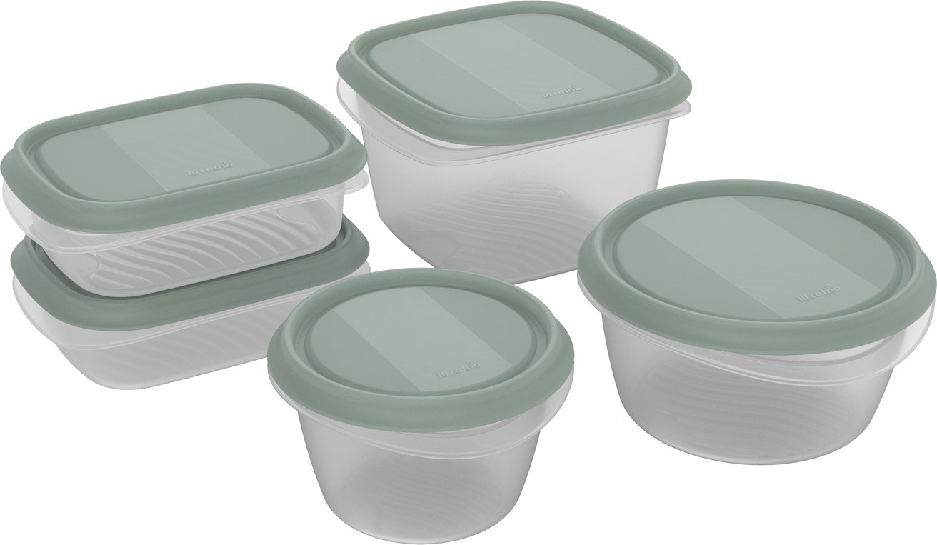 rotho Frischhaltedosen-Set 5-tlg. ELEMENTS, Kunststoff