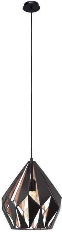 Eglo Leuchten HL/1 E27 SCHWARZ/KUPFER 'CARLT, Stahl