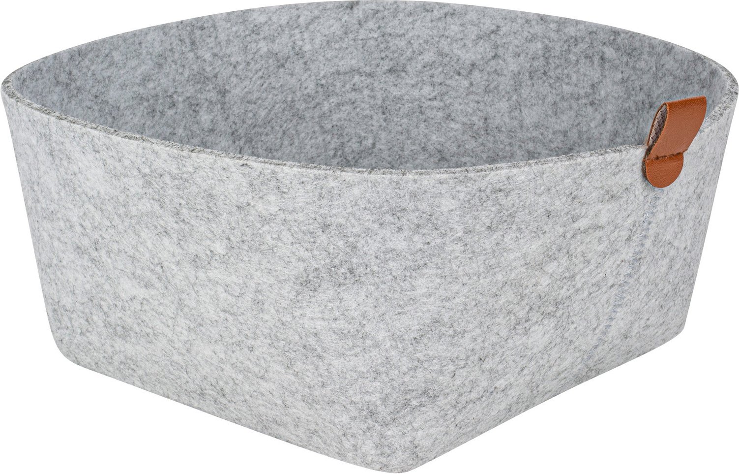 Justinus Filzkorb eckig 22cm hellgrau, Filz