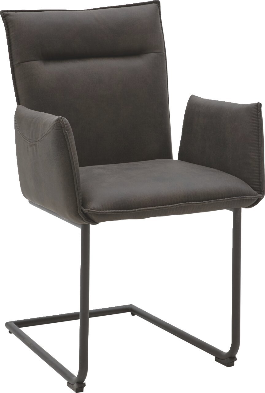 Valnatura Freischwinger-Sessel SCALA, anthrazit, Microfaser