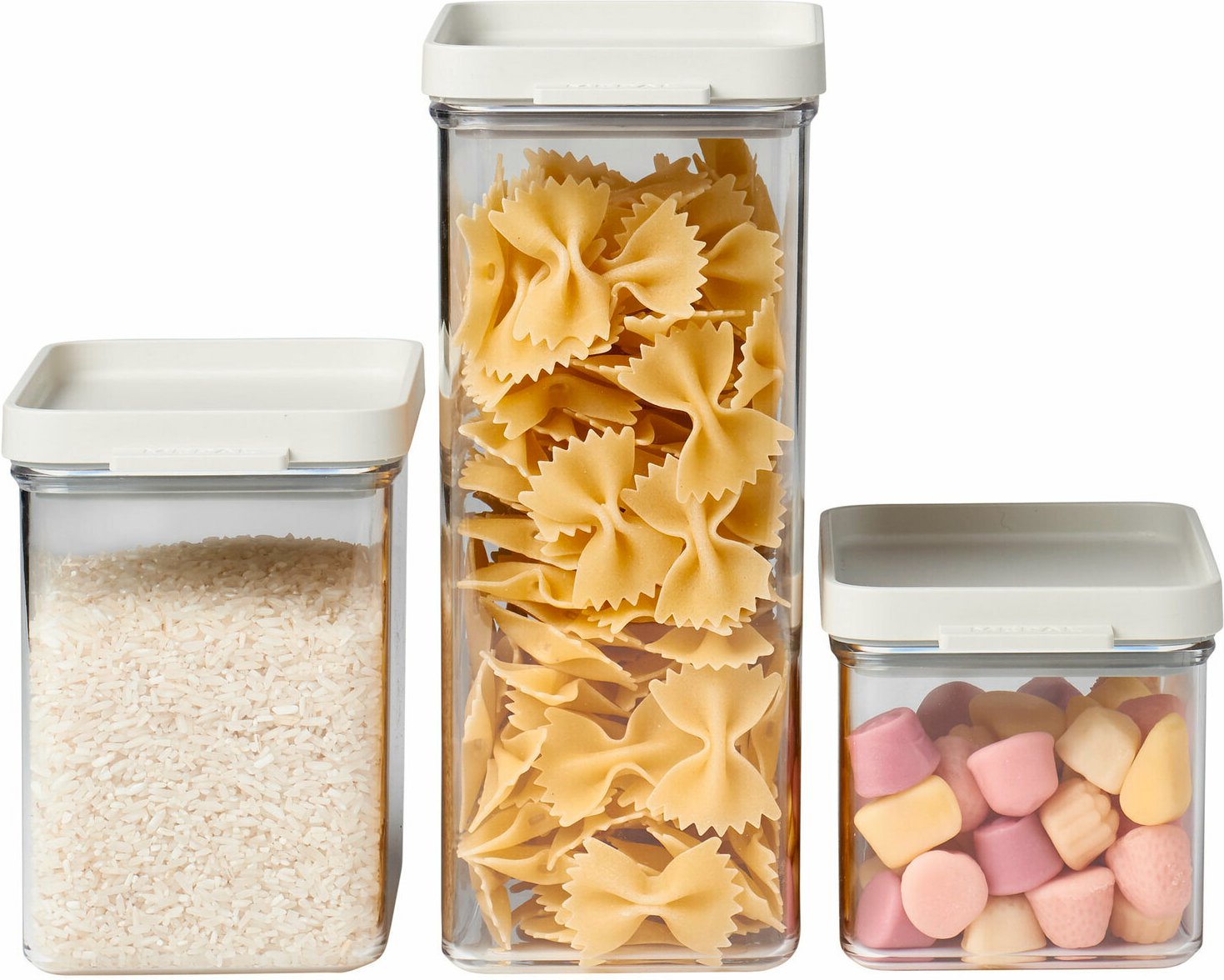 Mepal Vorratsdosen-Set 3-tlg. Omnia weiß, Kunststoff