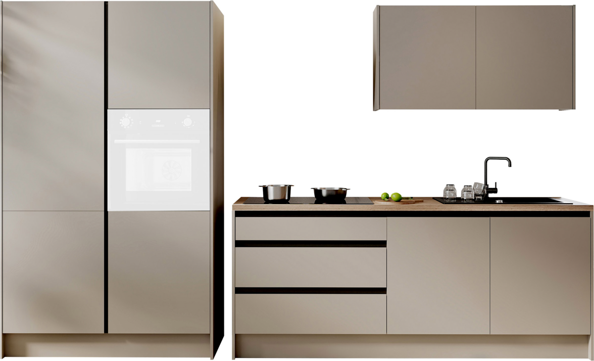 Yourkitchen Küchenblock 335 TROJA, Holznachbildung