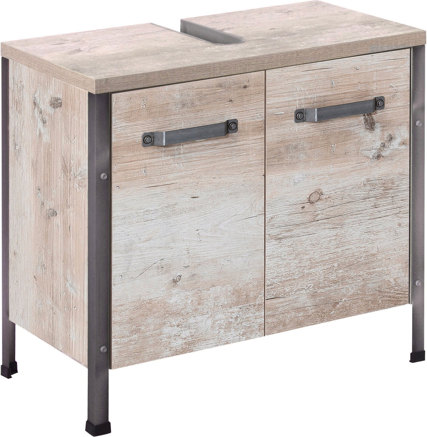 Stylife Waschbeckenunterschrank AKTION, braun, Holznachbildung