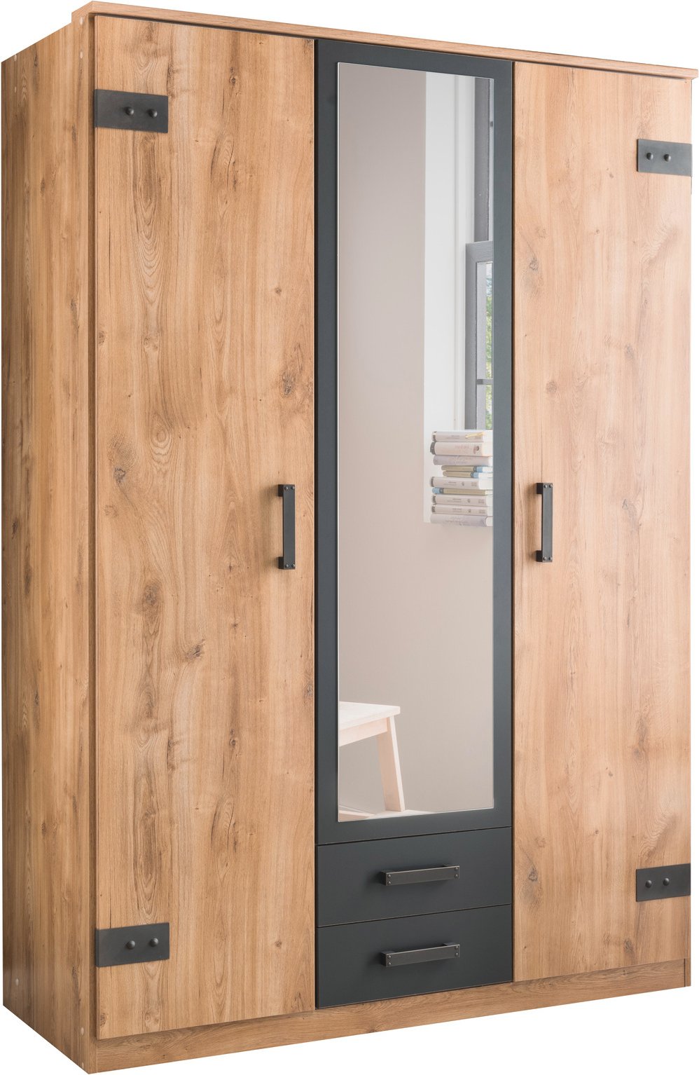 Z2 Drehtürenschrank 3trg. CORK, Holznachbildung