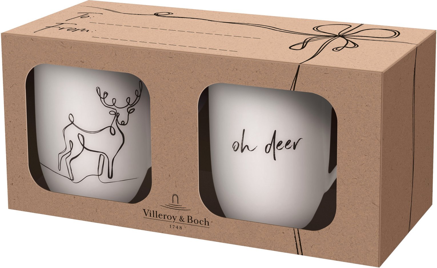 Villeroy & Boch Tassenset Rentier 2-tlg. X-MAS, Porzellan