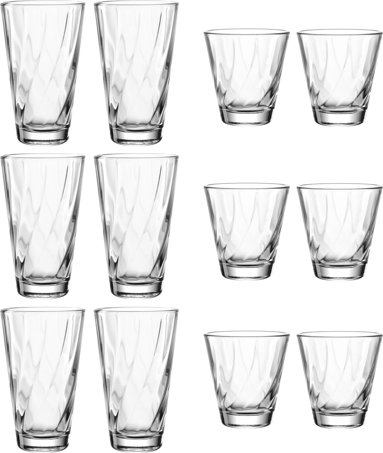 Leonardo Becherset 12-tlg. TWIST, Glas