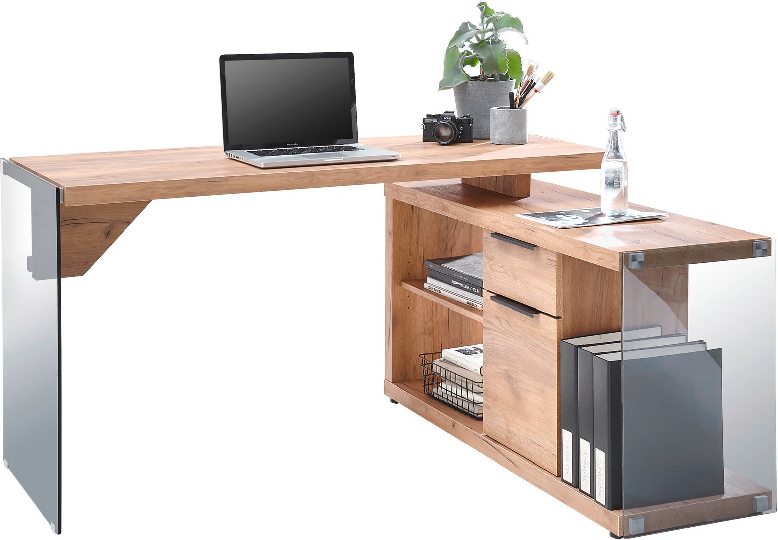 Novel Eckschreibtisch CGL-C-150E, Holznachbildung