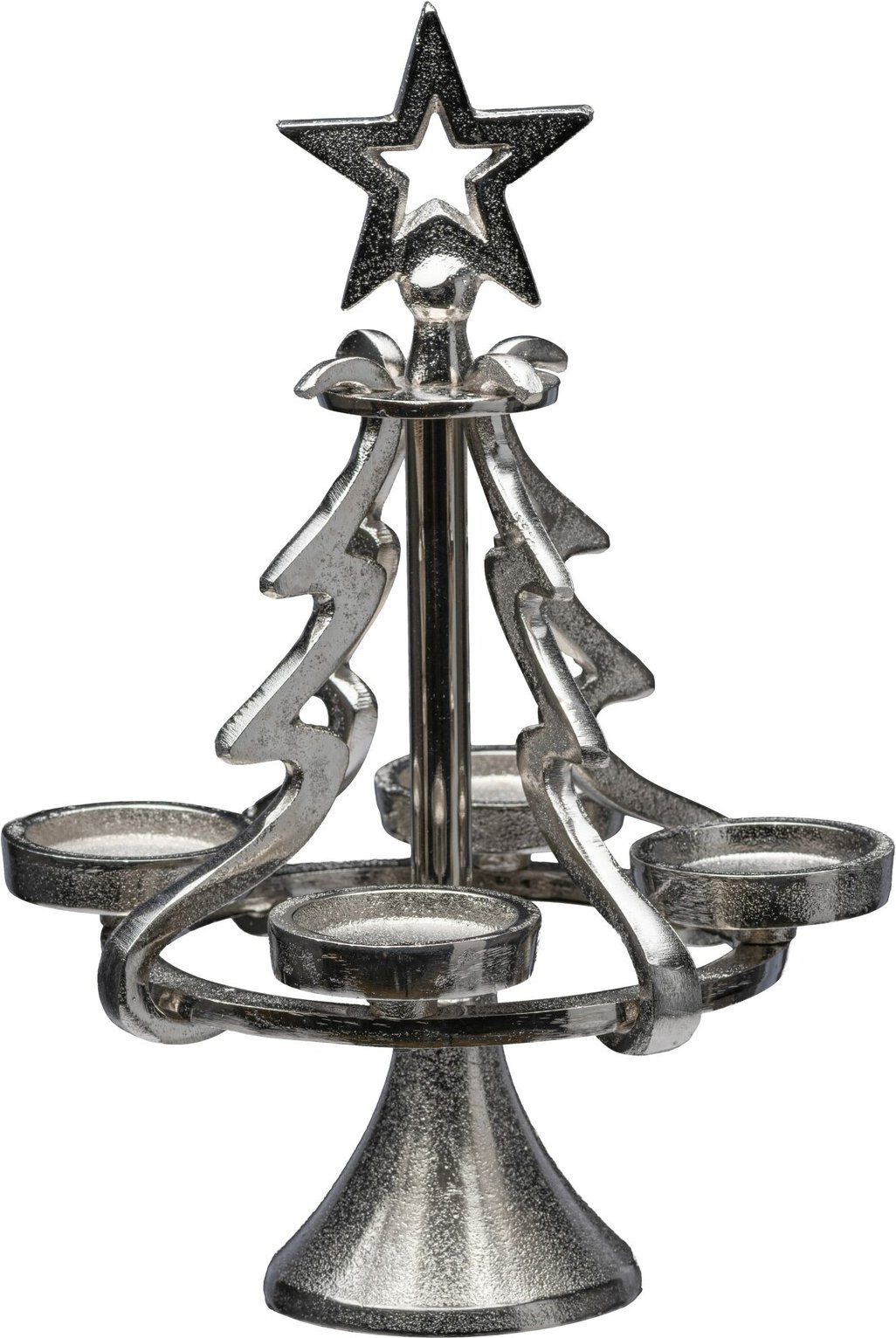 Gasper Teelichthalter Tannenbaum 28cm, Aluminium