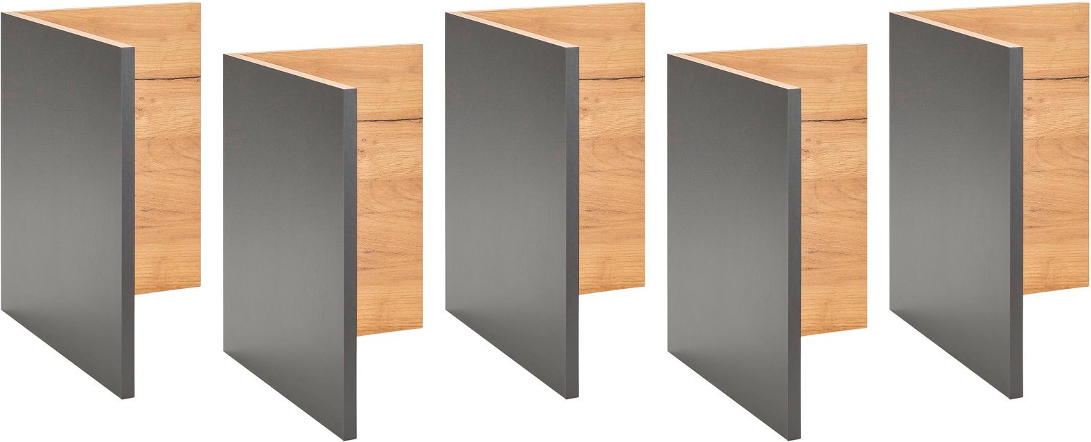 Novel Facheinsätze 5er-Set RENTON, Holznachbildung