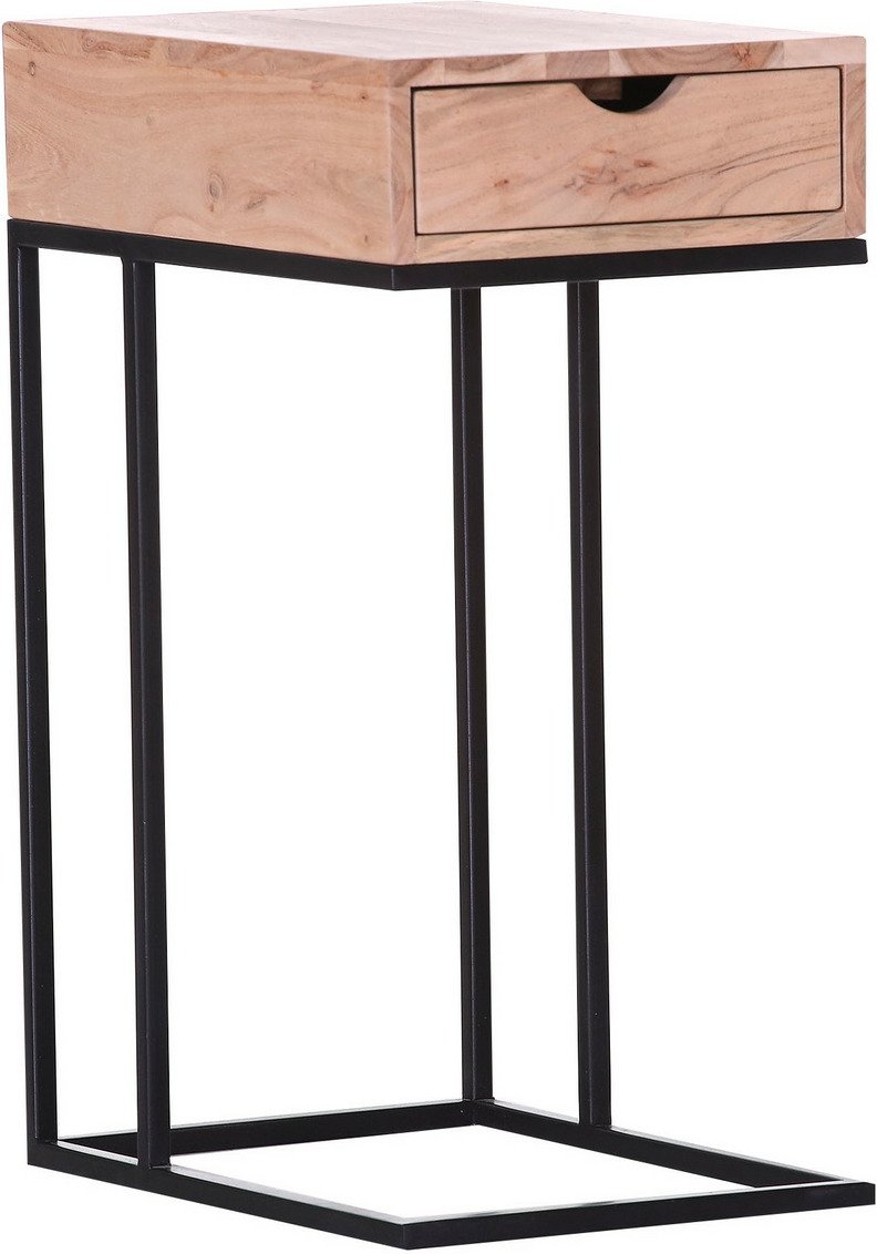 Landscape Beistelltisch mit Schublade FIRESTONE, Massivholz