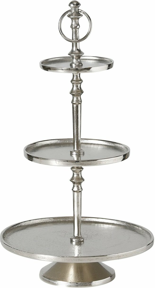 Boltze Deko-Etagere 3er H50cm VALOMI, Aluminium