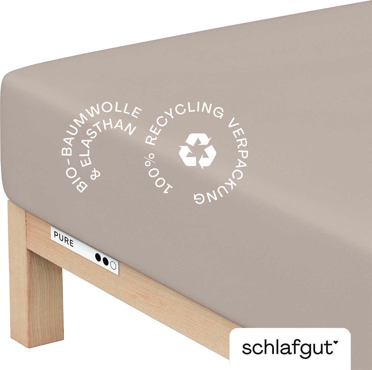 Thumbnail - schlafgut Spannbettlaken S 496 Pure, Baumwolle