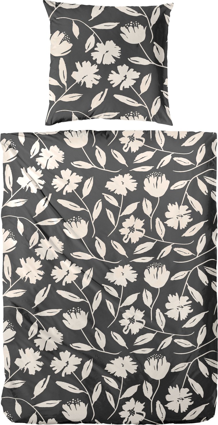 Primera Bettwäsche, anthrazit, Baumwolle