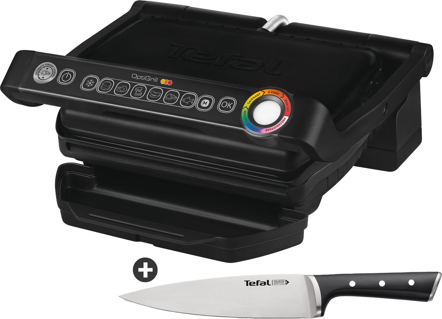 Thumbnail - Tefal Optigrill GC7058 + Messer, Edelstahl