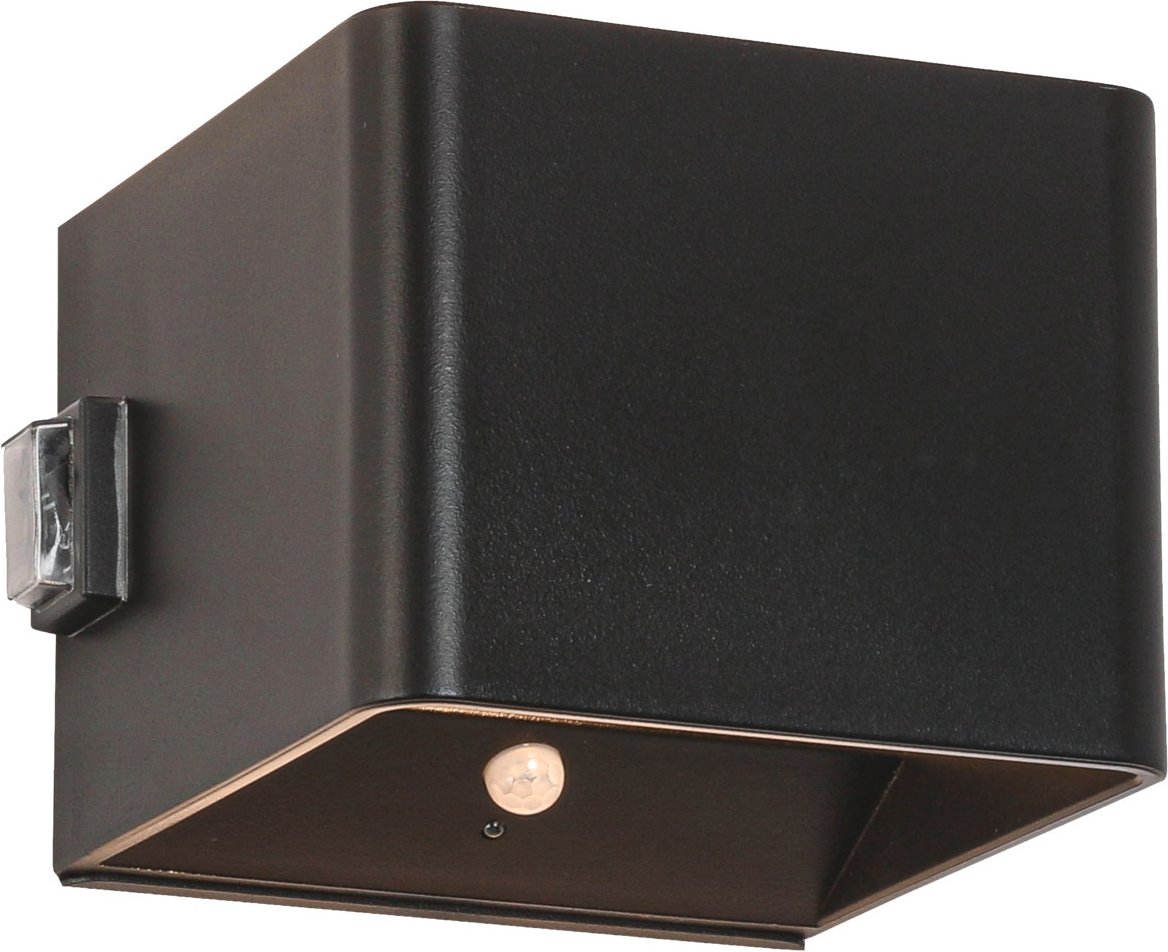 Novel Akku-Wandleuchte, schwarz, Metall