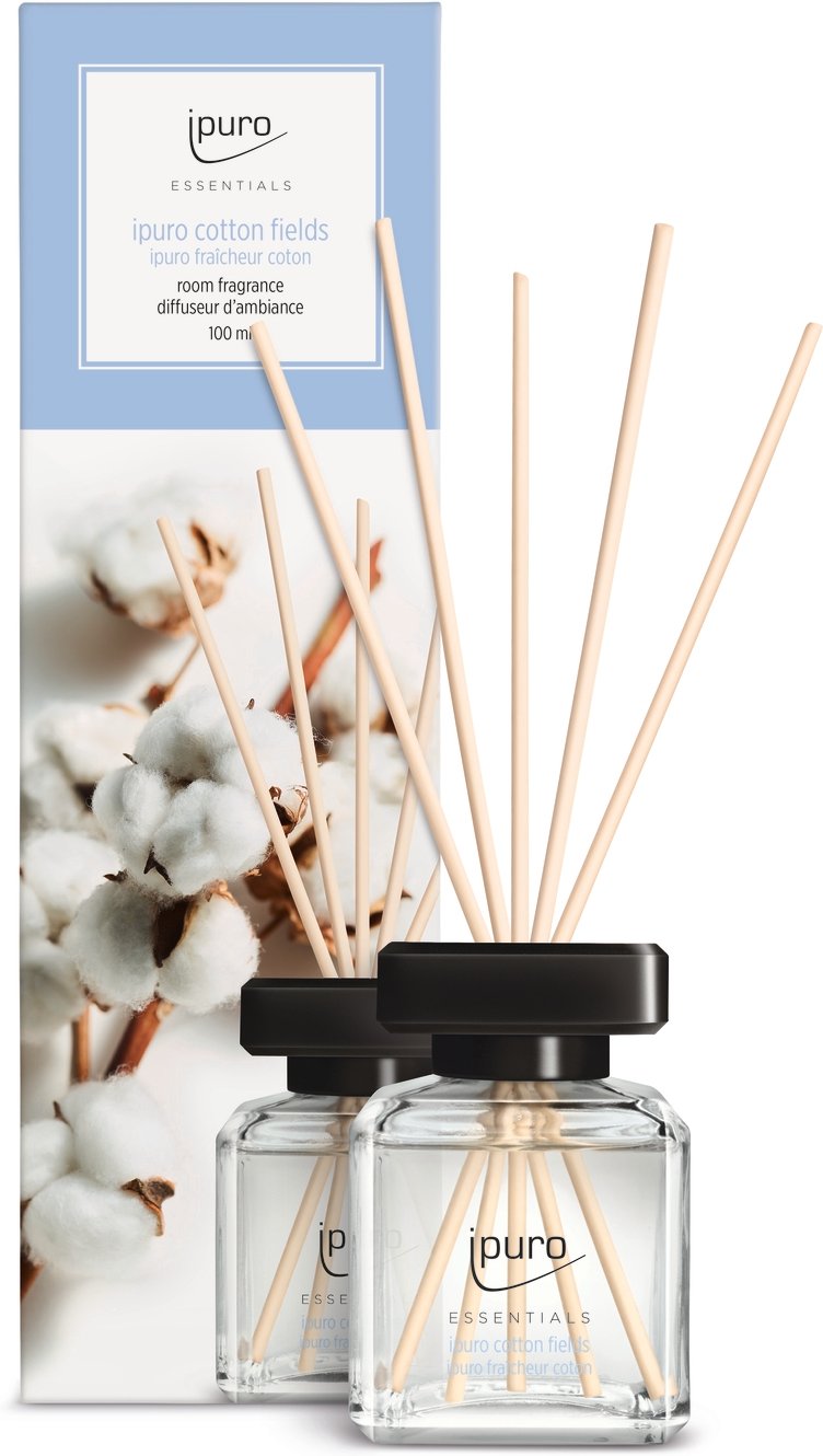 ipuro ESSENTIALS Raumduft Cotton Fields, Glas