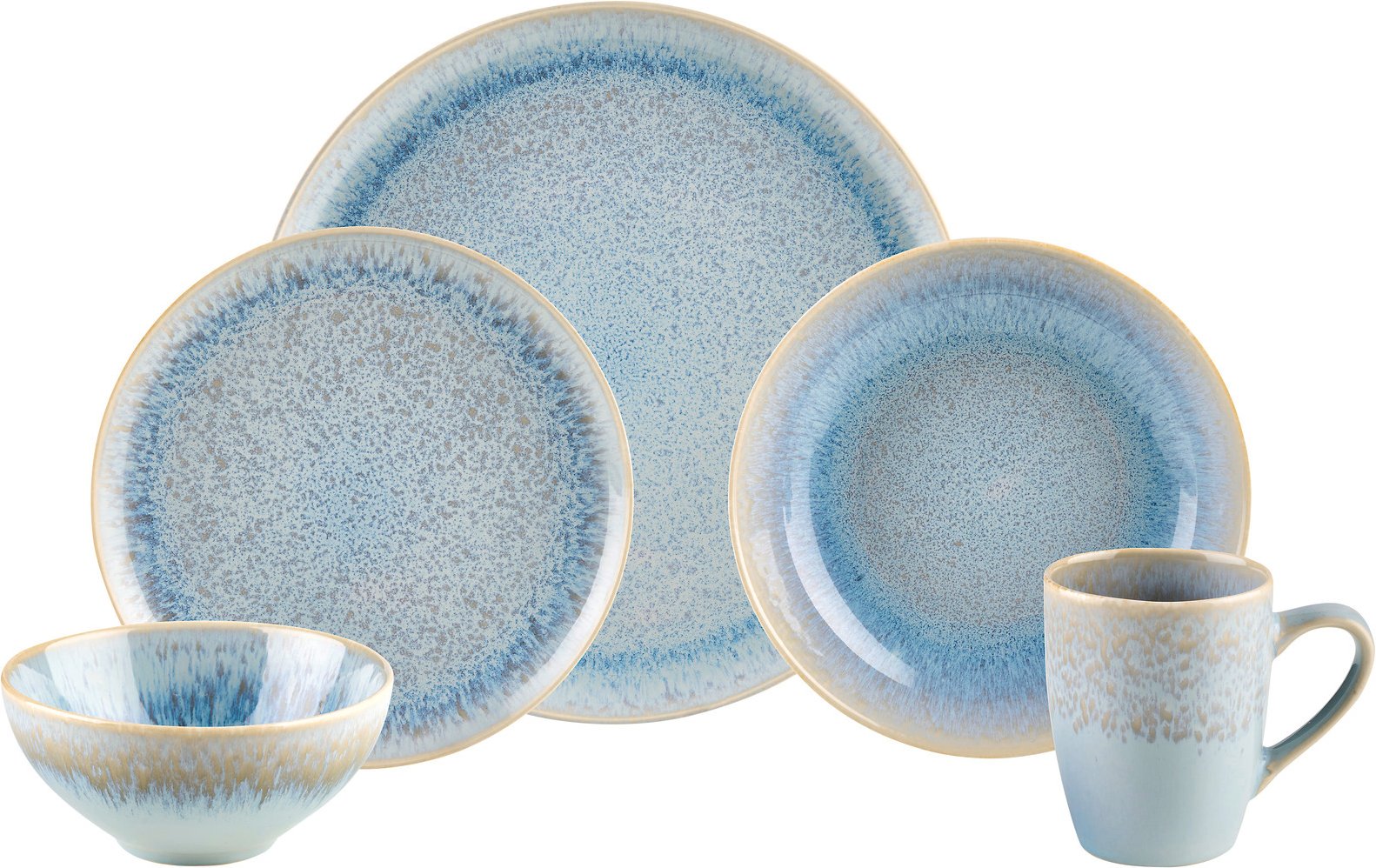 Novel Kombiservice 20-tlg. GLOSSY, Steinzeug