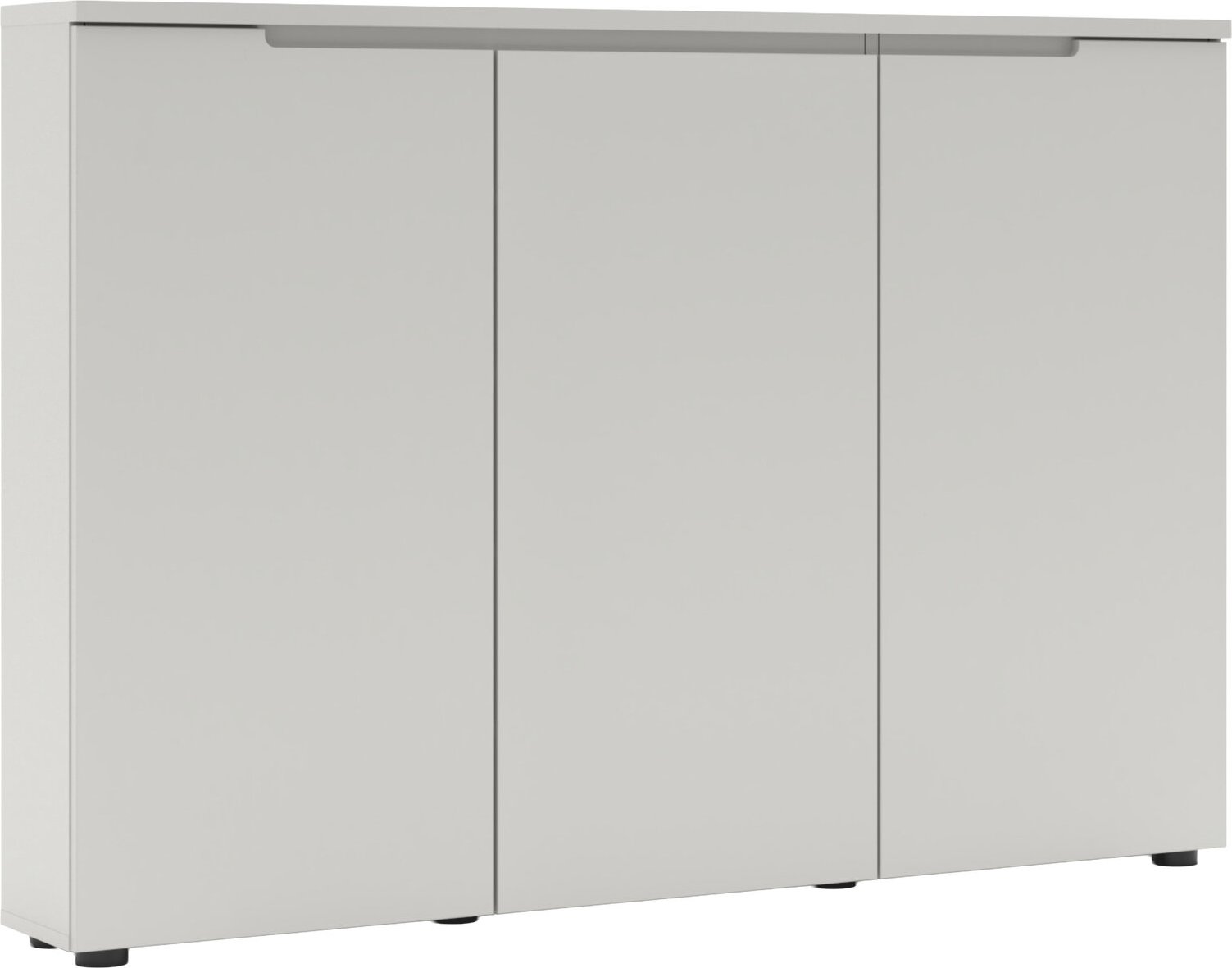 XORA XL-Schuhschrank niedrig BRESTA, Lichtgrau, MDF