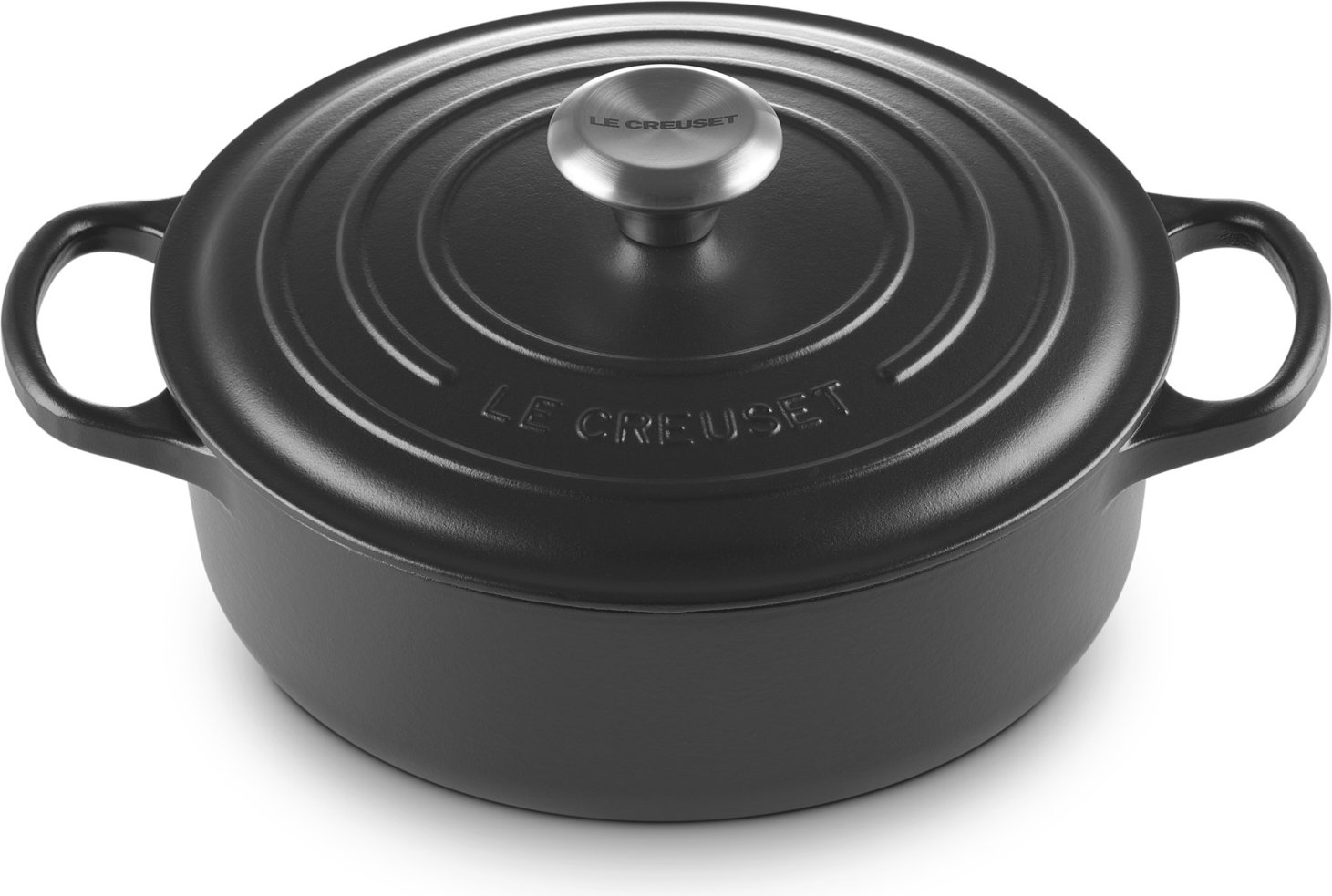 LE CREUSET Gourmet Bräter 24cm Schwarz SIGNATURE, Gusseisen
