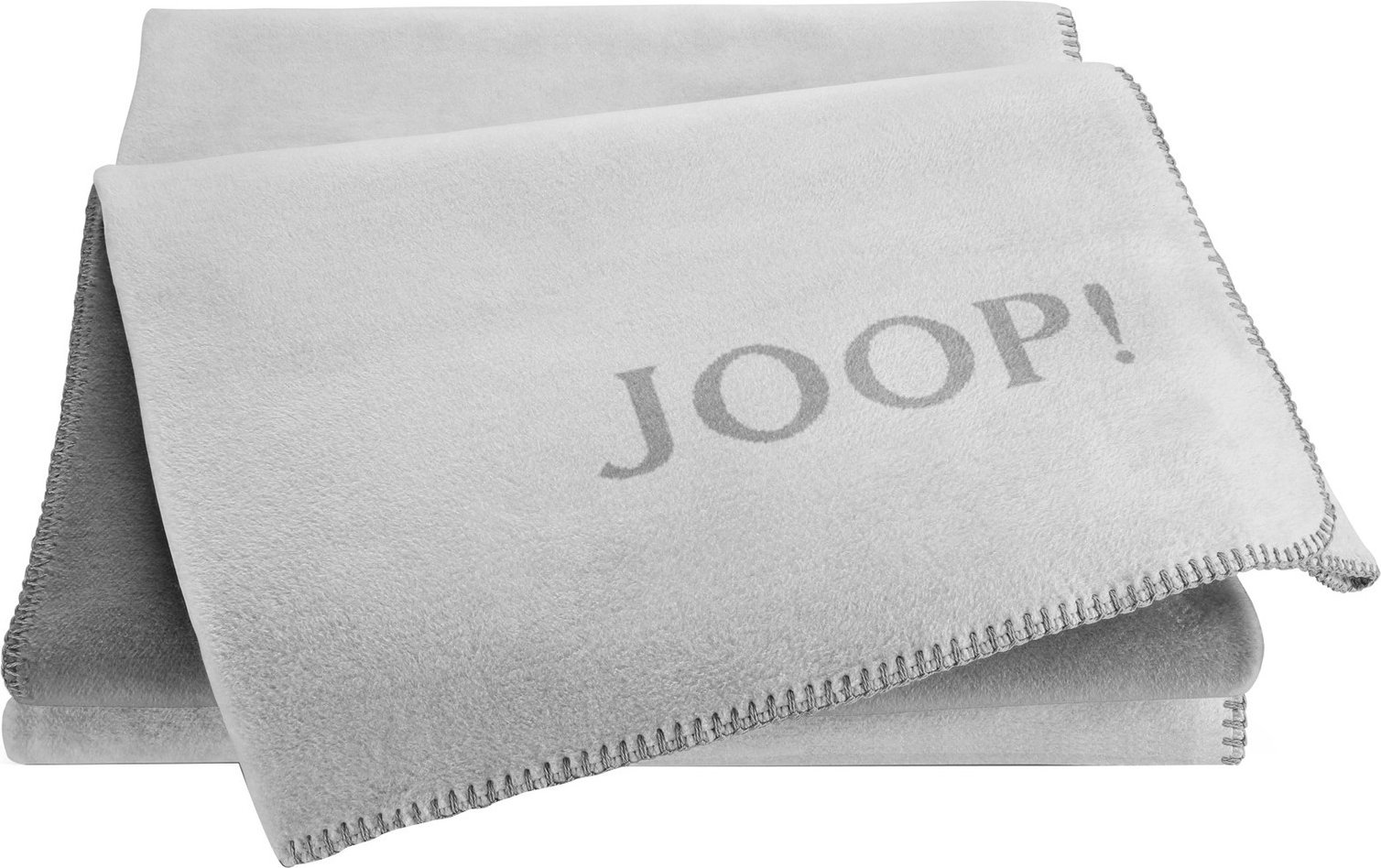 JOOP! Wohndecke UNI-DOUBLEFACE - grau, Baumwolle