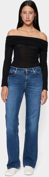 FUTURE:PEOPLE. 06:00 WIDE LEG - MID WAIST- Damen Jeans aus weichem Stretch-Denim aus Bio-Baumwoll-Mix (30600 0 1008)