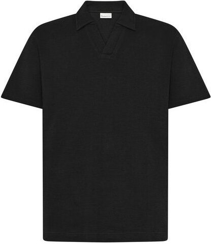KnowledgeCotton Apparel Lockeres Poloshirt mit Waffelstruktur aus Bio-Baumwolle
