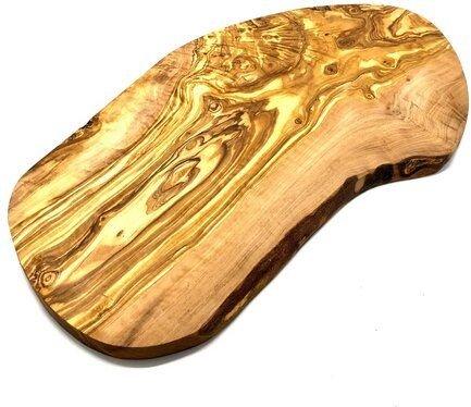 Olivenholz erleben Schneidebrett RUSTIKAL XXL ohne Rille aus Olivenholz (>50 cm)