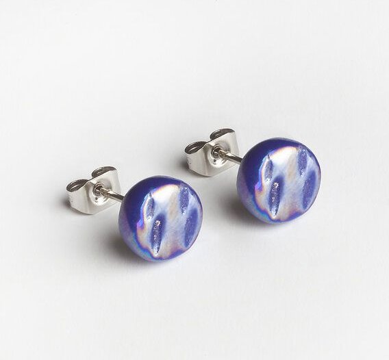 ALEXASCHA Kleine Glas Ohrstecker Rund | PUREFORM