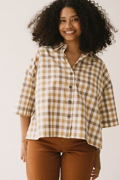 TIRALAHILACHA Hallow oversized shirt vichy