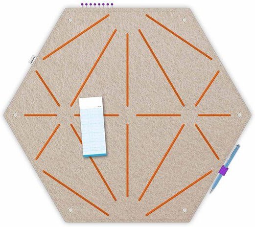Hexagon-Pinnwand zum Stecken und Pinnen aus Filz, Memoboard mal anders von RÅVARE (HEX)