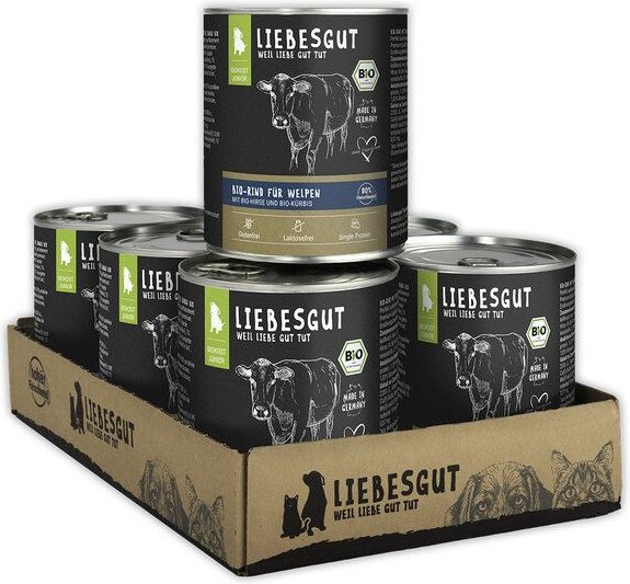 Liebesgut Tiernahrung Bio-Rind mit Bio-Hirse und Bio-Kürbis